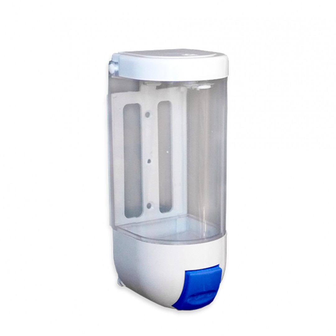 dispenser-shampoo-acrilico-transparente-tecla-azul-dis10422
